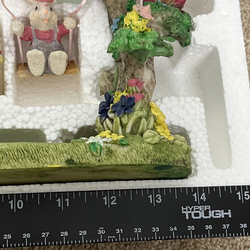 VTG‎ Jaimy Quintet of Swinging Bunnies Scene Easter Spring Figurine Sculpture - Picture 10 of 11